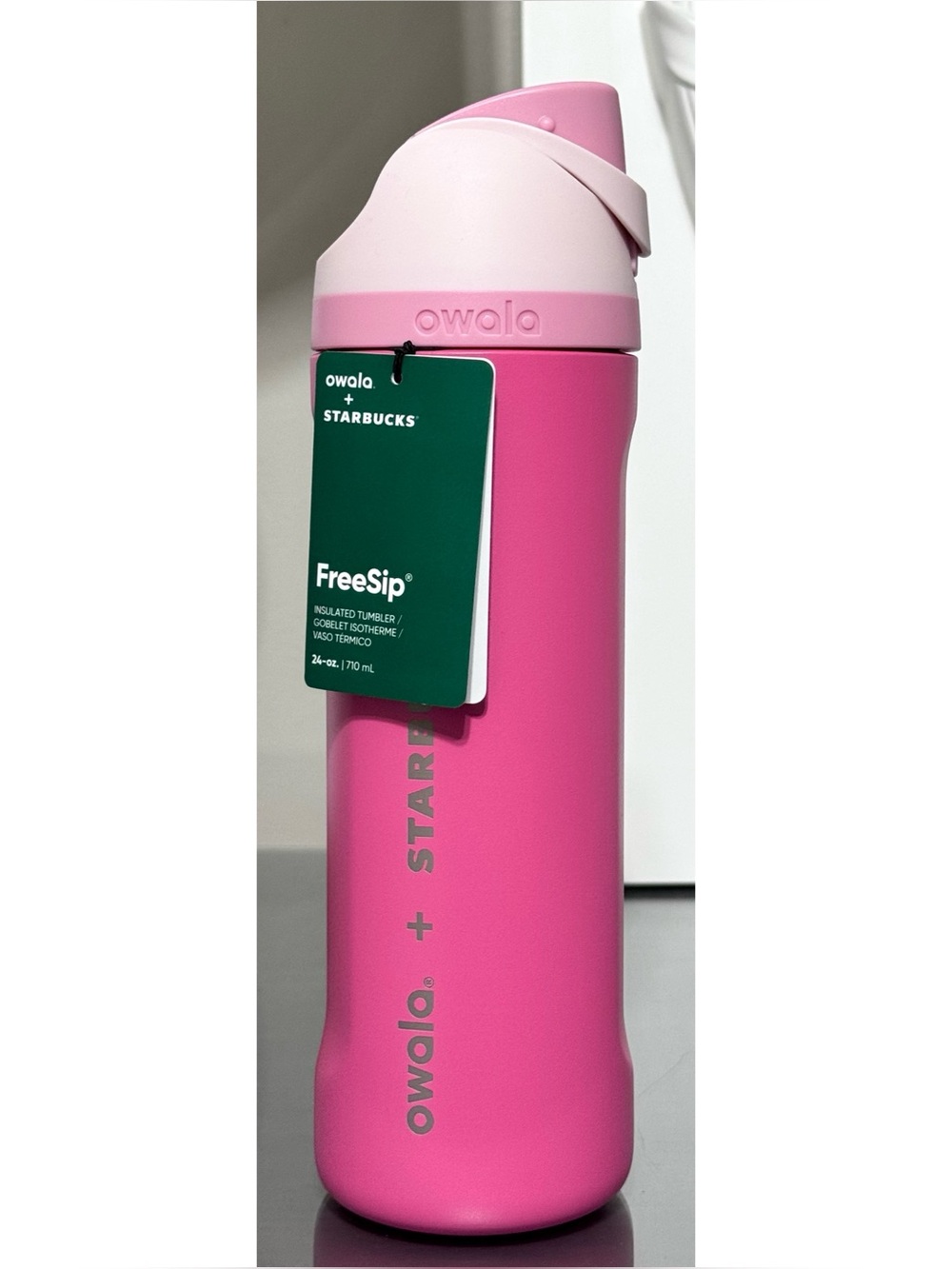Owala x Starbucks 2026 Summer PINK 24oz FreeSip Water‎ Bottle